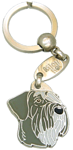 SCHNAUZER GIGANTE SAL Y PIMIENTA - Placa grabada, placas identificativas para perros grabadas MjavHov.